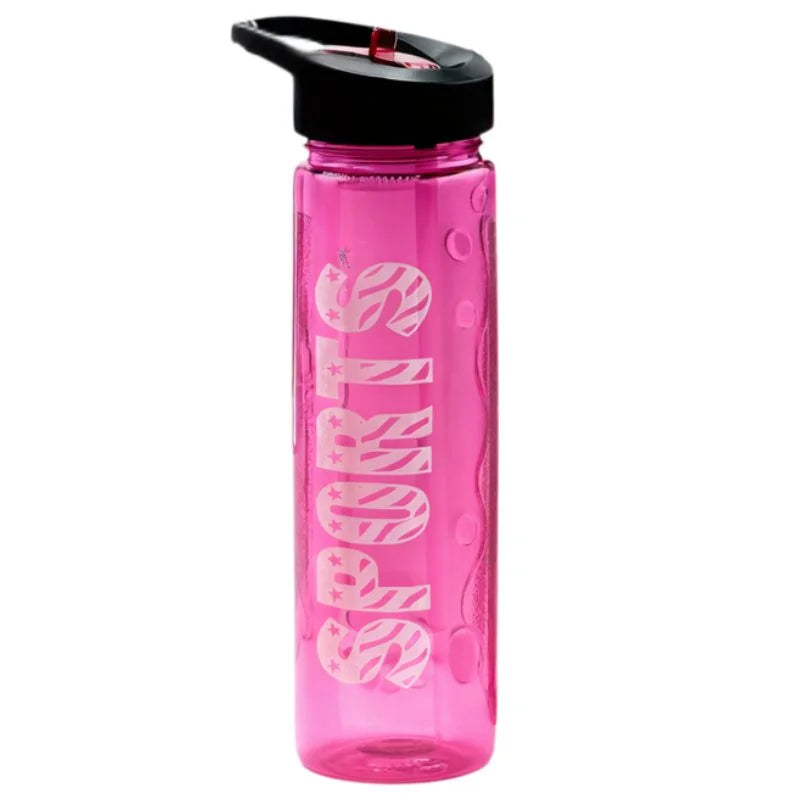 Pink Stylish Water Sport Bottle 1000ml with Straw | Leakproof BPA-Free Hydration Bottle for School, Gym & Travel