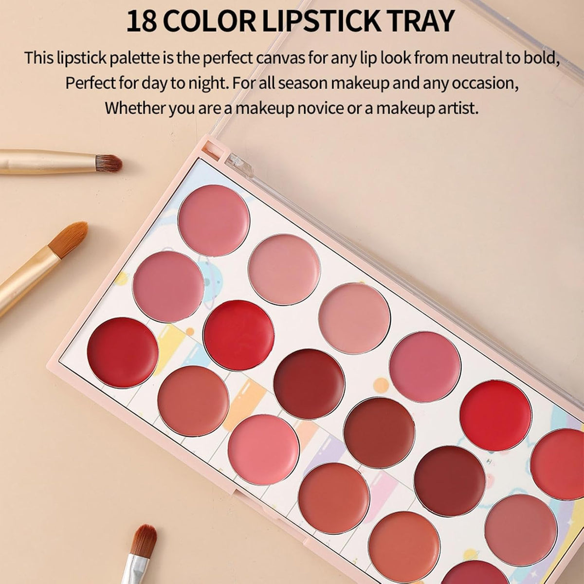 Moccallure Professional 18-Color Lipstick Kit – Long-Lasting Hydrating Lip Makeup Set