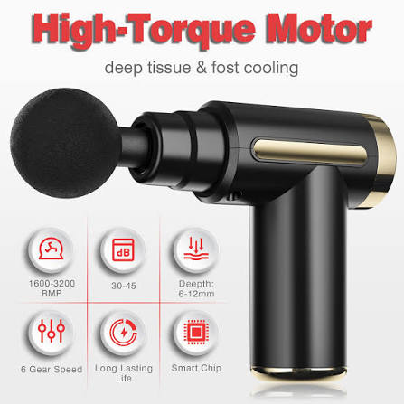 Deep Tissue Massage Gun Pro Muscle Relief (4 Heads)