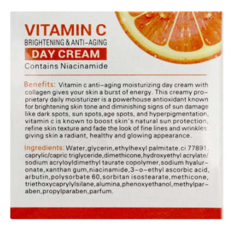 Dr. Rashel Vitamin C Brightening & Anti-Aging DAY Cream | SPF Protection & Radiant Glow Moisturizer (50 g) | Imported