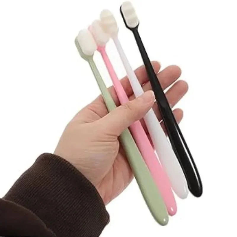 Nano Toothbrush with Travel Case | Ultra Soft Micro-Nano Bristles | For Sensitive Gums, Adults & Kids | Parrot Color